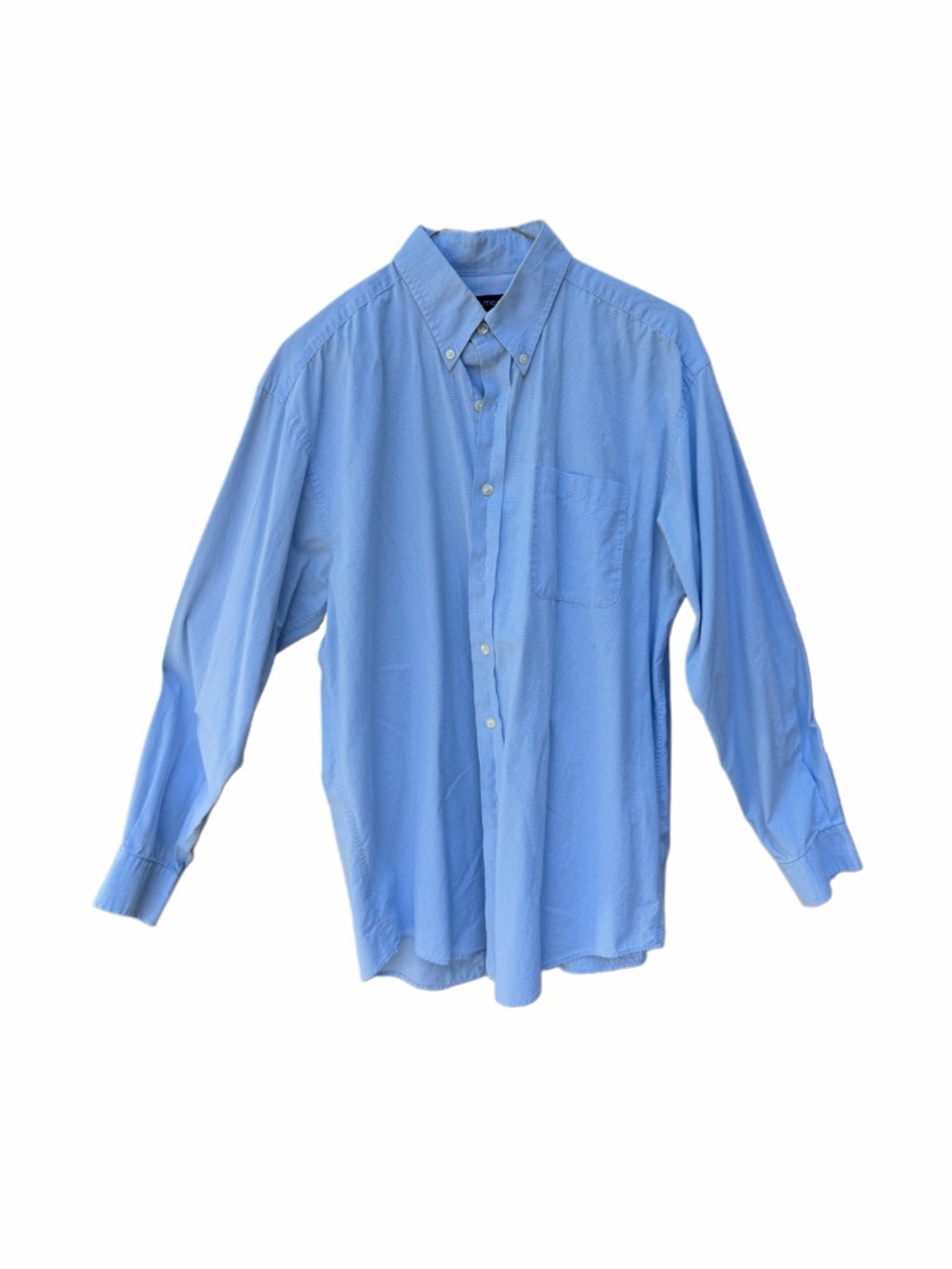 Nautica Light Blue Plaid Long Sleeve Button-Down Shirt